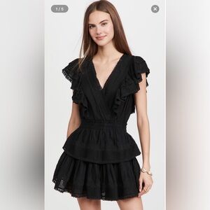 LoveShackFancy Gwen Dress Black- Small
